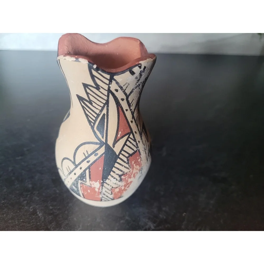 Vintage Southwestern Style Pottery Bud Vase | 5